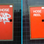 graffiti removal from signage
